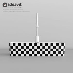 IDEAVIT раковина на столешнице, простая скандинавская раковина на столешнице, квадратная шахматная доска, балконный бассейн, керамическая раковина для рук