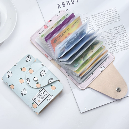 Милый картхолдер, мультяшная милая маленькая ультратонкая сумка через плечо, вместительные и большые антимагнитные карточки для школьников