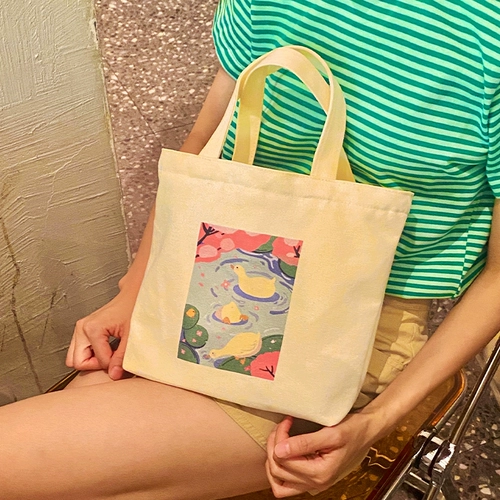 Мультяшный шоппер, сумка, портативная цепочка с молнией, тканевый мешок