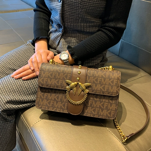 Ретро сумка через плечо, портативная цепь, Гонконг, из натуральной кожи, коллекция 2023