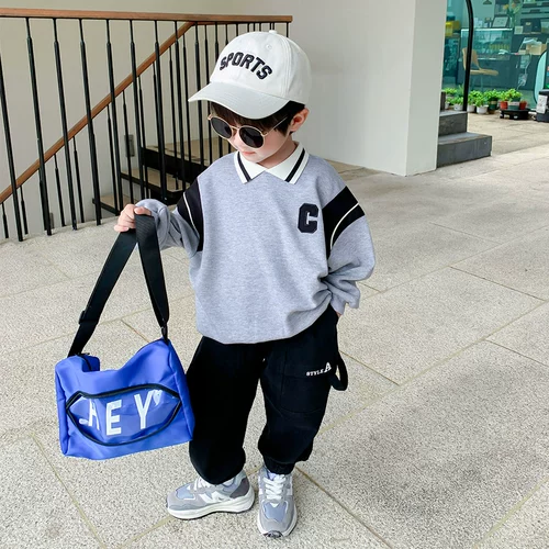 Осенняя детская толстовка для мальчиков, коллекция 2022, популярно в интернете, в западном стиле