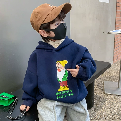 Демисезонная толстовка для мальчиков, детский утепленный пуховик с капюшоном, коллекция 2023