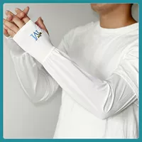 Белый защитный рукав, с вышивкой