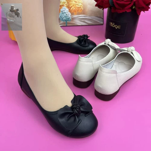 Летние туфли для отдыха, модная универсальная обувь с бантиком для матери, мягкая подошва