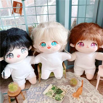 taobao agent Cotton doll 20cm centimeter baby clothes star doll normal body fat body nude doll anti -chromato -chrome white