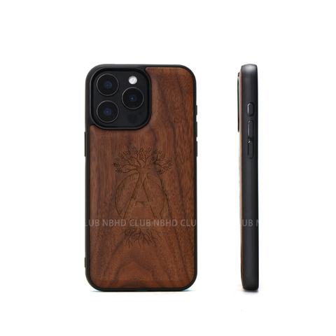 Wood Luxury Anti-Fall NEIGHBORHOOD NBHD / Tree Logo Plus/Pro/Max – 16, 15, 14, 13, 12 iPhone Case