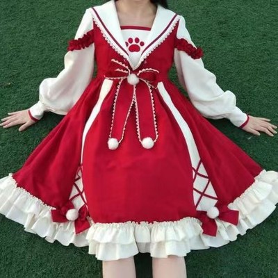 taobao agent Extra large cute Japanese dress, plus size, Lolita style, Lolita OP