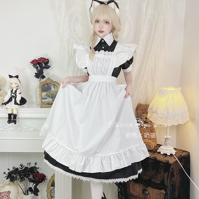 taobao agent Milk Bear and Milk Cat: Cute Girl April dress Playful Sweet Gorgeous Gorgeous Noodle Skirt maid dress cos