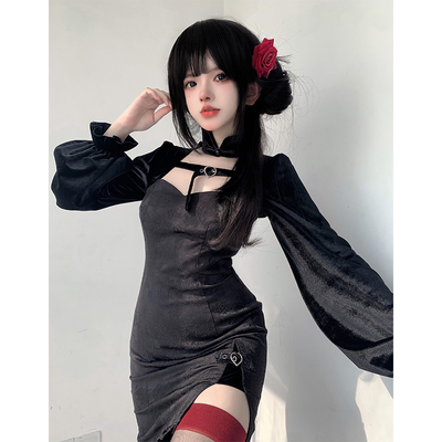 taobao agent Sexy cheongsam, dress, Chinese style, hip-accented