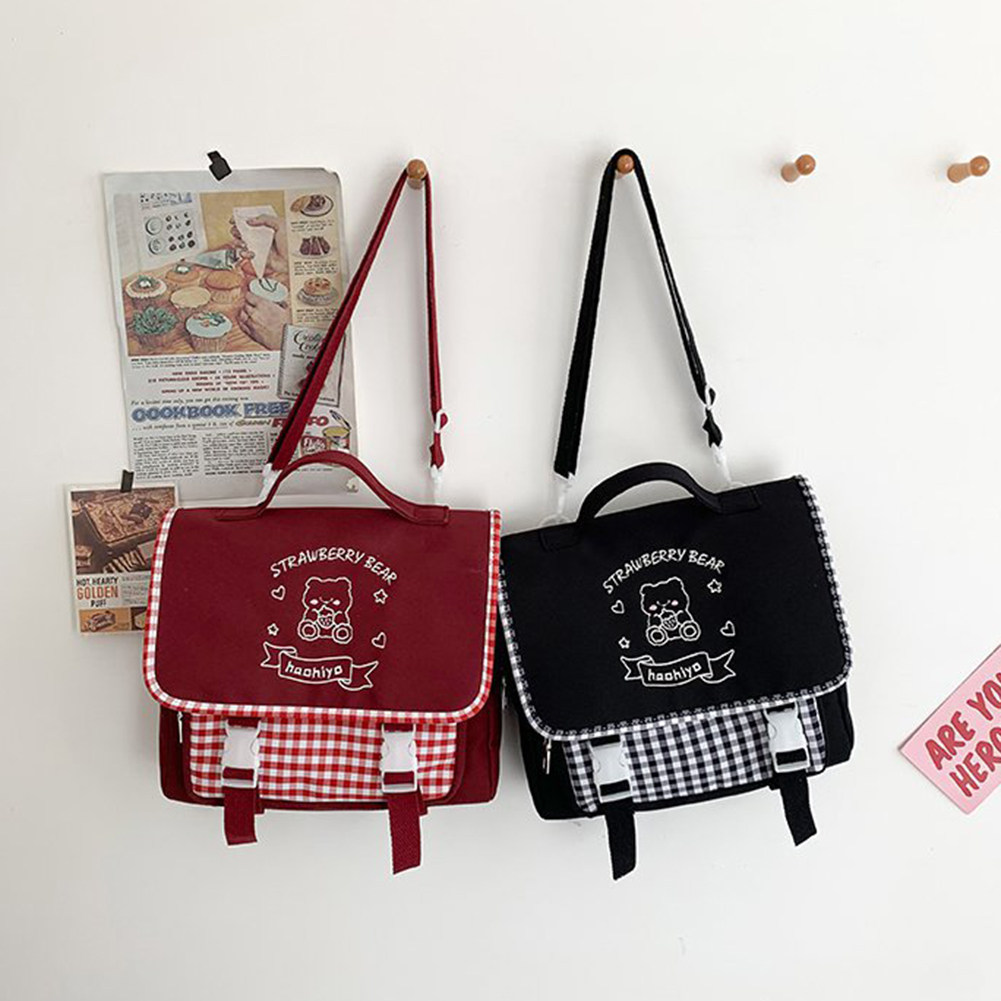 Solid Solid Color School Bag Simple Fashion Japanese Nylon D