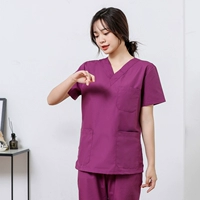 Сиреневые нарукавники, хлопковый комплект, короткий рукав