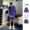 8014紫色上衣+白短T+紫色短裤(三件套)