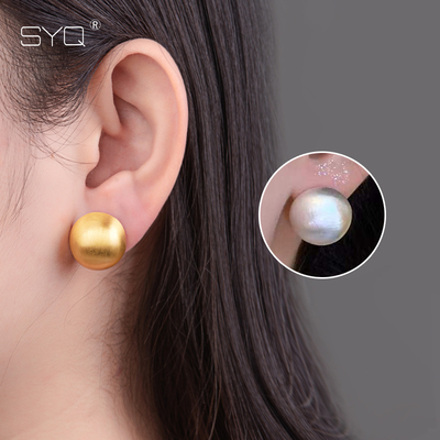 taobao agent Matte metal small design demi-season retro elegant earrings, 2023 collection