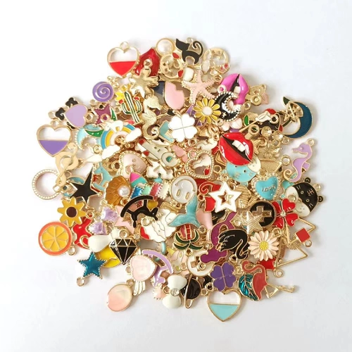 Мультяшная металлическая подвеска ручной работы, браслет из бисера, ожерелье, аксессуар, аксессуары, DIY