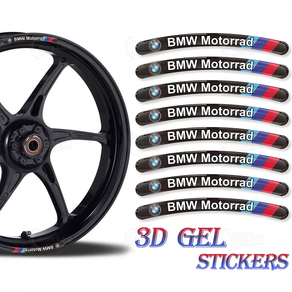 rim stickers gel bmw black