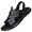 Black 8013 genuine leather sandals