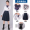 Long sleeved+navy half skirt set