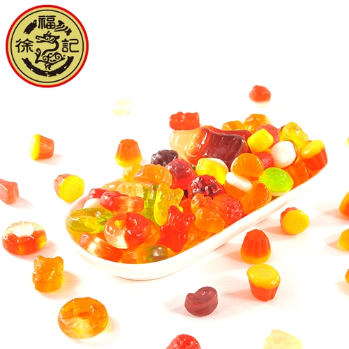 徐福记 Фруктовый сок резиновый конфеты сердца медведь аромат QQ апельсиновая помадка смешанная масса