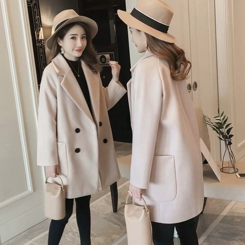 Шерстяное шерстяное пальто, короткая демисезонная куртка, подходит для подростков, 2020, в корейском стиле, увеличенная толщина