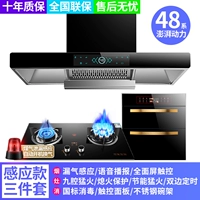 Набор шкафов для дезинфекции газовой плиты с индукционной вытяжкой [установка двери]