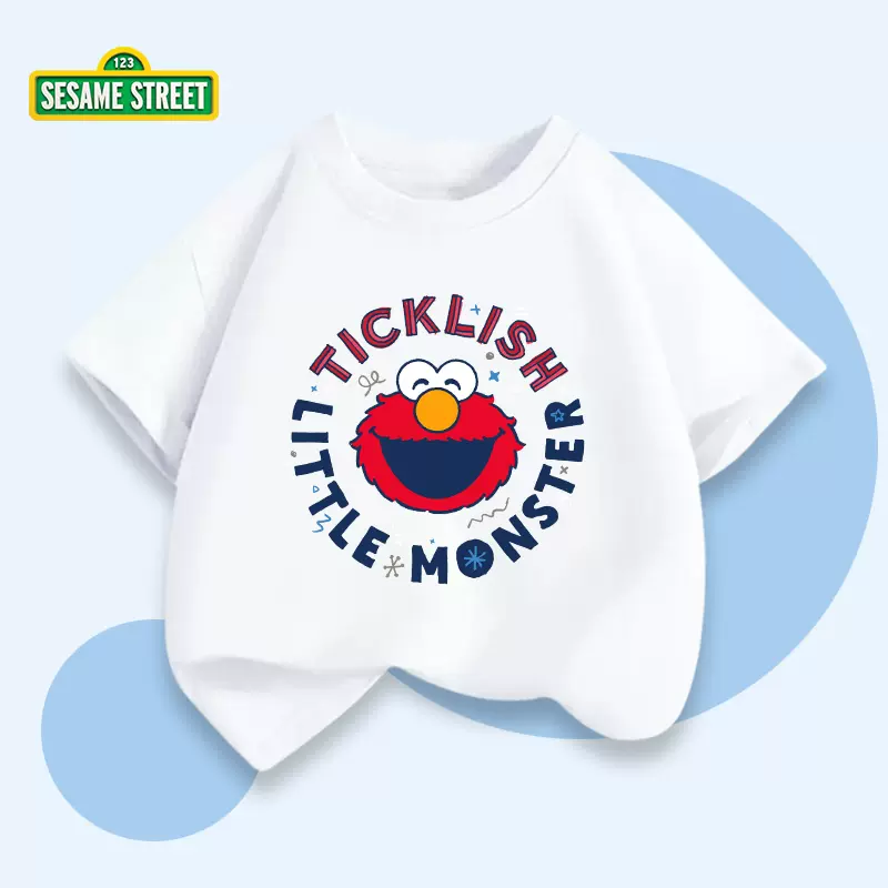 Sesame Street 芝麻街  男/女童纯棉短袖T恤 3件（105~160码）多花色