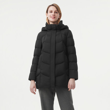 坦博尔羽绒服中老年短款秋冬季时尚休闲可脱卸帽蓄热科技保暖外套