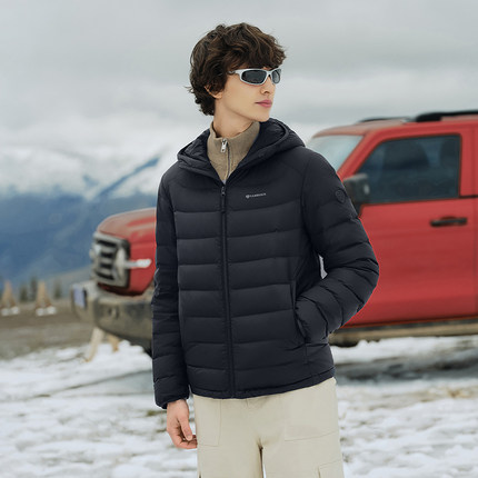 坦博尔轻薄羽绒服男款秋冬季2025新款短款休闲时尚运动保暖外套