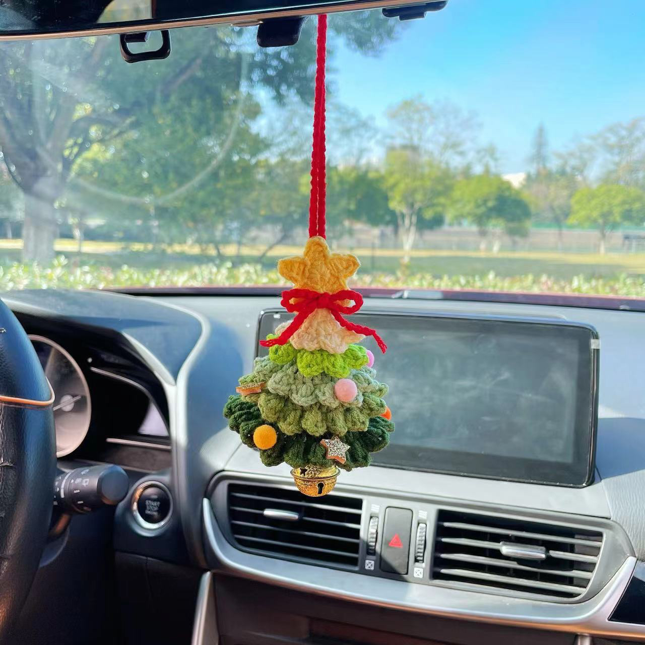 Nuovo albero di Natale decorazione specchietto retrovisore auto interno filato ciondolo_voghion.com