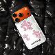 Trendy Chrome Hearts Puffer iPhone 17 Pro Max/16 Pro/15/14 Pro Max Leather Case – Designer Orange With Crosses & Card Holder
