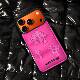 Trendy Chrome Hearts Puffer iPhone 17 Pro Max/16 Pro/15/14 Pro Max Leather Case – Designer Orange With Crosses & Card Holder