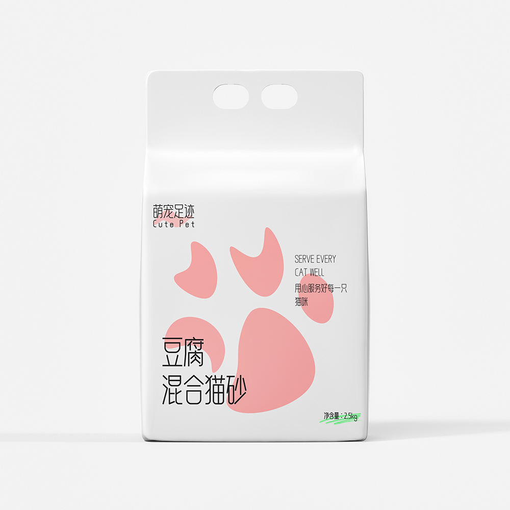 萌宠足迹豆腐混合猫砂2.5kg