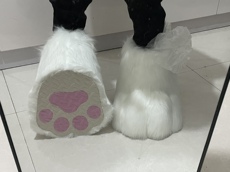 furry福瑞/兽装 兽脚兽装兽装furry室外脚 白色黑色fursuit大山竹颜色款式可定制