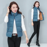 Короткий пуховик с пухом, флисовый демисезонный жилет, осенняя куртка, коллекция 2022, в корейском стиле, свободный крой