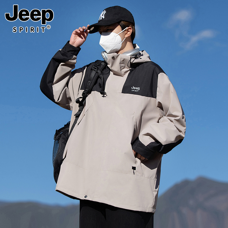 Jeep Spirit 吉普 情侣款户外山系冲锋衣夹克 天猫优惠券折后￥84包邮(￥288-200) 男、女多色可选