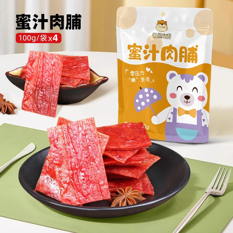 【蜜汁肉脯100g*4袋】手撕肉脯