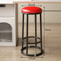 [Масляная восковая кожа красная + черная окрашенная ножки].