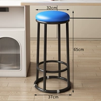 【Масляная кожа кожа Blue + черные окрашенные ноги】 65 см. Губка/усиление трех кольцов