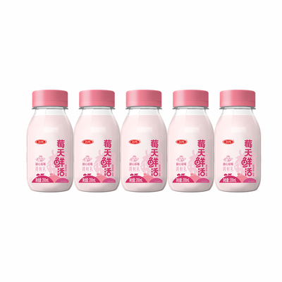 新品上市三元莓天鲜活草莓牛奶芋泥厚乳牛奶瓶装低温营养早餐奶