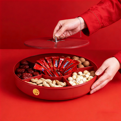 果盘点心盘坚果糖果分层多格客厅茶几家用新年结婚专用乔迁之喜盒