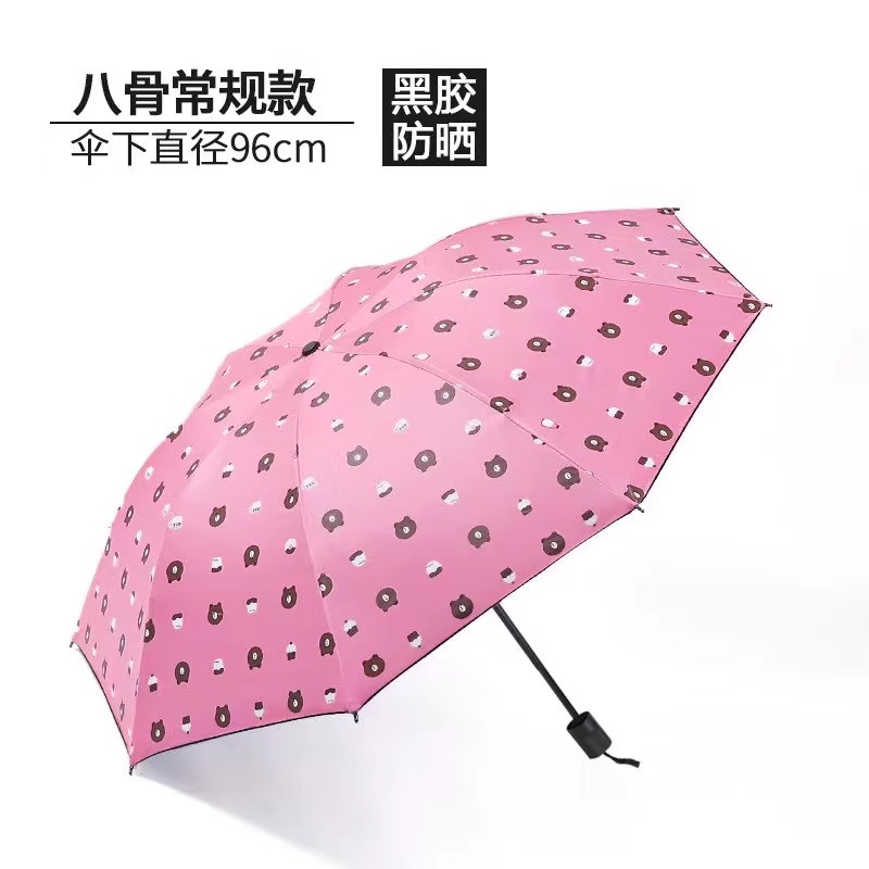 黑胶防晒UPF50+太阳伞UV大号雨伞