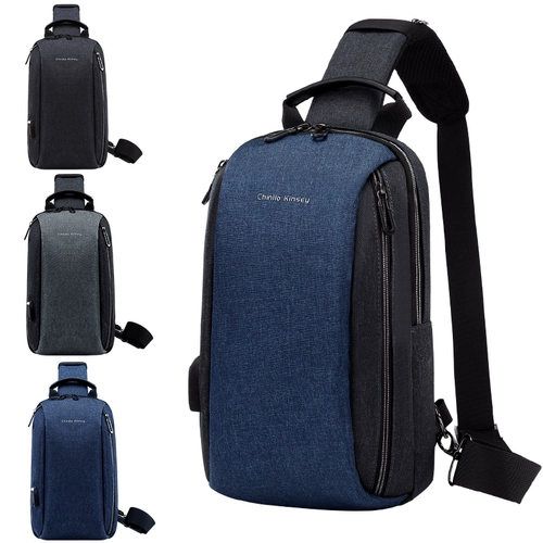 Универсальная нагрудная сумка с молнией, водонепроницаемая сумка на одно плечо для отдыха, рюкзак