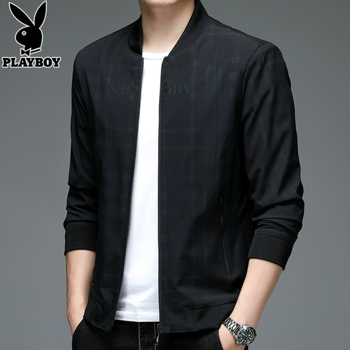Playboy, осенняя куртка, бейсбольная трендовая форма для отдыха, для мужчины среднего возраста
