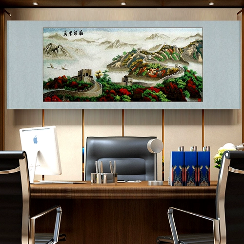 Sansui, украшение для гостиной для офиса, китайский стиль, с вышивкой