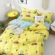 in gió lưới giường đỏ bốn mảnh set chic quilt cover sheet sinh viên ký túc xá đơn 3 mảnh set quilt hai mảnh set - Bộ đồ giường bốn mảnh