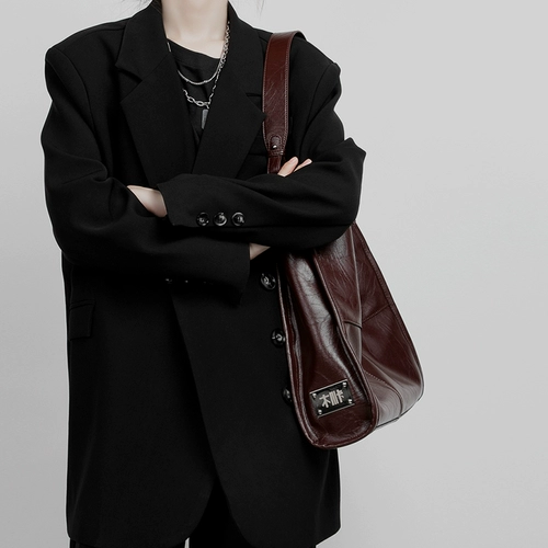 木川卡 Оригинальная дизайнерская бордовая модная сумка на одно плечо