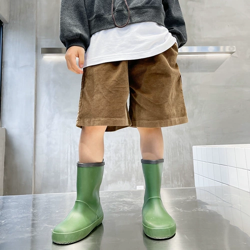 Осенние шорты для мальчиков, штаны, универсальные детские вельветовые сапоги, коллекция 2021, подходит для подростков, в западном стиле