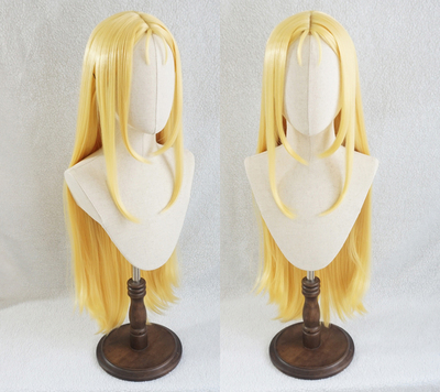 taobao agent Royal otakus professional anime summer reappearance/time female lead Xiaozhou tide golden yellow cosplay wig