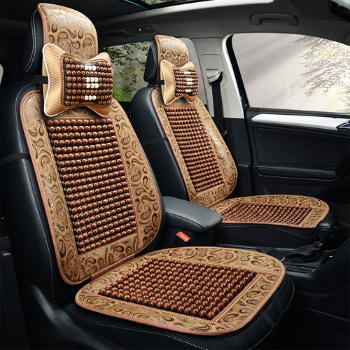 Volkswagen Bora Lavida Tiguan Sagitar Дышащая подушка для автомобильного сиденья Tanyue Tuyue, летняя охлаждающая подушка, деревянная бусина, вентилируемая подушка для сиденья