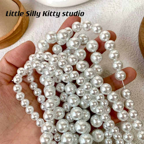 Стеклянное украшение-шарик из жемчуга, импортные бусины, браслет из бисера, серьги, в корейском стиле