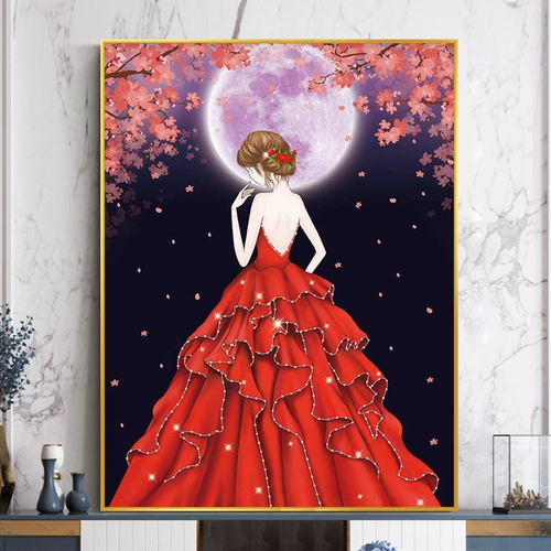 Праздничная свадебная девушка Cross вышивка 2023 Новая вышитая вышивка для вышивки.